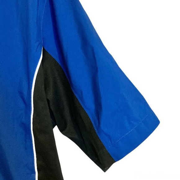 FootJoy Short Sleeve Half Zip Pullover Navy Blue- Medium - Picture 4 of 13